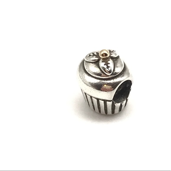 Pandora Retired 925 14k Cupcake Charm - Picture 2 of 5